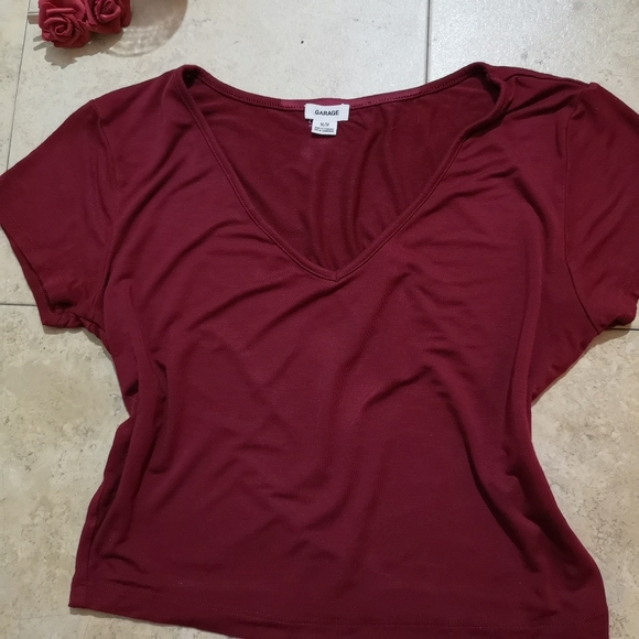 🔵 3/$30 Deep Wine Red Crop Top - Picture 5 of 13